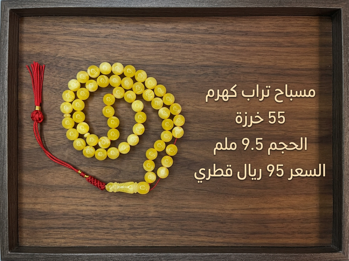 مسباح تراب كهرم 55 خرزة